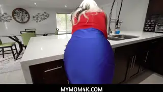 Busty Mature Woman Swallows Young Cock in POV