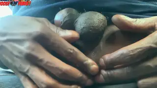 Slim Black Twink Shows Gape in Car POV