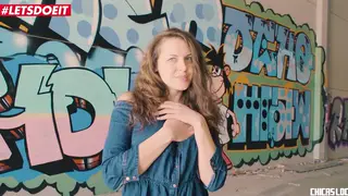 Busty Russian Babe Fucks Outdoors in Public