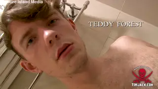 Hairy European Guy Strokes Himself in a Steamy Shower