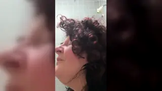 Mature BBW Wife Handles Husband in Bathroom Encounter