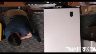 Hairy Bear Guard Fucks Caught Twink Shoplifter Bareback