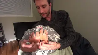 MILF Secretary Gets Nylon Soles Tickled and Licked at Desk