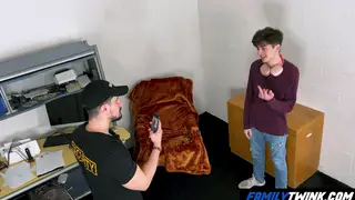 Bound Twink Submits to Uniformed Daddy in Reality Scene