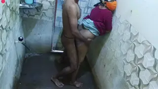 Indian Teen Wife Explores Toys and Feet Play in Bathroom