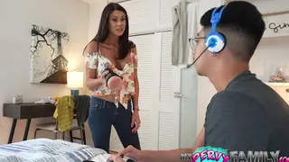 Busty Stepmom Challenges Stepson to Anal Toy Showdown