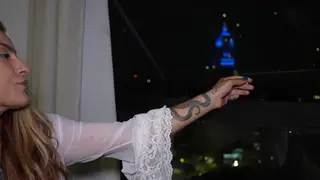 Curvy Latina Teases Neighbour With Lingerie Show