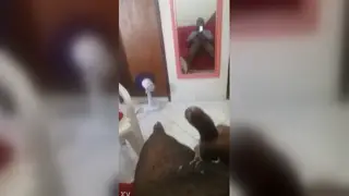 Brazilian Hunk Jerks a Big Load on His Abs