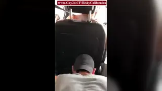 Driver and Passenger Share Intense Moment in Moving Cab