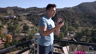 Blonde Stepmom Drains Stepson in POV Encounter