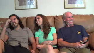 Busty Teen Jerks Older Man to Explosive Finish