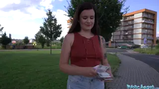 Brunette Teen Fucked Doggystyle Outdoors After Pickup