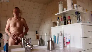 European Amateur Works His Uncut Cock Solo