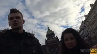 Petite Brunette Takes Cash for a Stranger's Blowjob