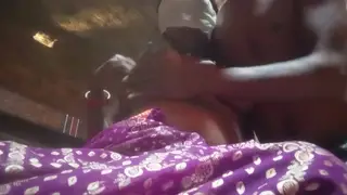 Indian Teen Wife Swallows Deep for Husband Nearby