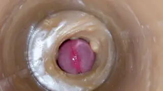 European Babe Swallows Every Drop After Deep Throat Toy Session