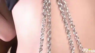 Japanese Brunette Uses Toys for Intense Gape Play