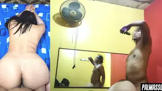 Curvy Latina Takes Hard Doggystyle for Cash Creampie