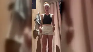 Petite MILF Reaches Climax With Toys in Changing Room
