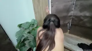 Busty Asian MILF Rides POV to Creampie Finish