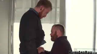 Tattooed Hairy Stud Rims Pierced Hole Before Bareback Fuck