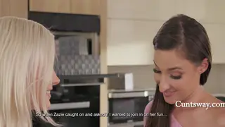 Busty Teens Explore First Lesbian Pussy Licking