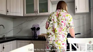 Curvy Stepmom Takes Stepson Hard From Behind on Husband's Bed