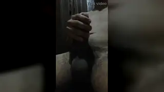Hairy Latino Jock Strokes His Thick Cock