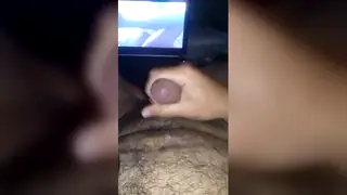 Hairy Bear Strokes to a Quick Cumshot