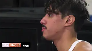 Latino Twink Barebacked in Gym Bathroom Casting