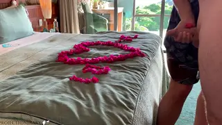 European Bride Takes POV Cumshot On Curvy Ass Outdoors