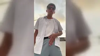 Asian Twink in Uniform Strokes Outdoors to Cumshot
