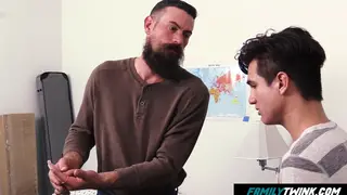 Virgin Twink Loses Cherry to Older Daddy Bareback