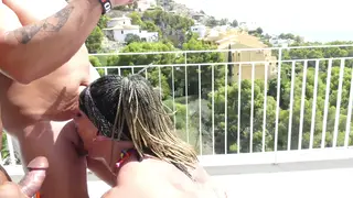 Gardener Joins Couple for Outdoor Anal Threesome