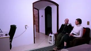 Curvy Wife Rides Landlord While Husband Watches