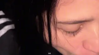 Latina Gives Blowjob Outdoors to Older Man
