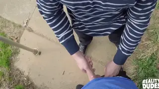 Hairy Muscular Bear Guides Teen Through First Blowjob