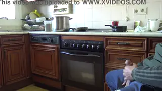 Indian MILF Flashes in Kitchen Before Taking Cum in Mouth