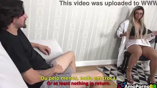 Blonde Latina Doctor Delivers a Sloppy Blowjob
