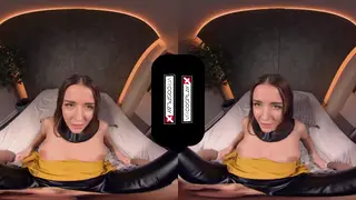 VR Cosplay Brunette Takes Doggystyle in Superhero Parody