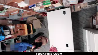 Petite Shoplifter Takes Guard's Cock in Doggystyle