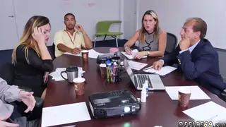 Three Students Explore Oral Pleasure at a Desk
