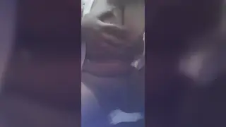 Curvy Ebony MILF in Stockings Fingers Herself to Orgasm