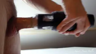 Husband Tests New Masturbator Toy to Explosive Finish
