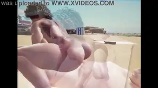 Brazilian Beauty Takes an Older Lover on the Beach