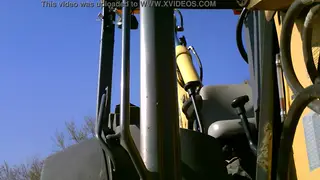 Hairy Mature Man Strokes Big Cock on Construction Site