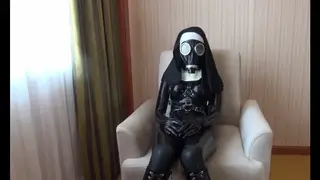 Asian Teen in Nun Attire Submits to Latex Bondage