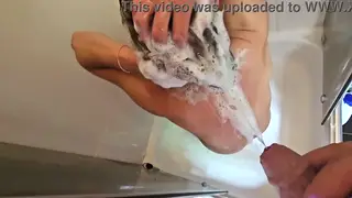 Blonde MILF Compilation: Pissing Play in the Bathroom
