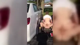 Two Men Fuck Bareback in Open Air Public Spot