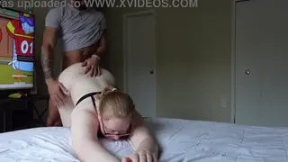 Curvy Redhead Takes BBC Creampie in POV